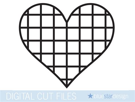 Heart Grid Background Cut File For Scrapbooking Or Papercrafting Etsy