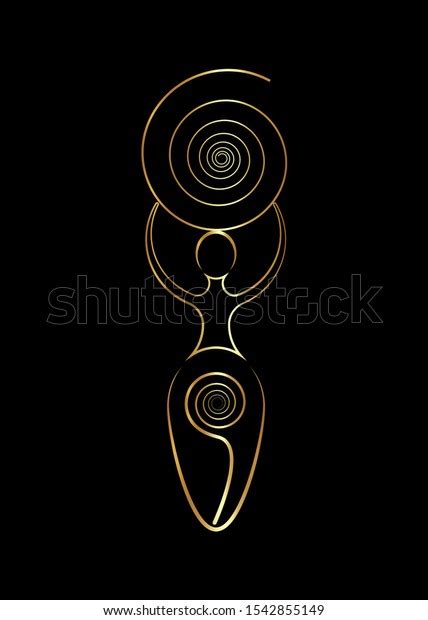 Spiral Goddess Fertility Wiccan Pagan Symbols Stock Vector Royalty Free 1542855149