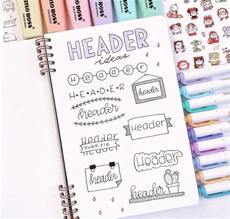 Best Collection Of Bullet Journal Headers And Ideas For 2021