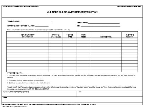 Form Dhcs Mc6700 Download Fillable Pdf Or Fill Online Multiple Billing