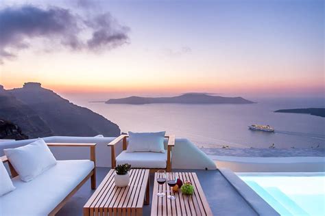 Santorini Luxury Estate Villa At Caldera For Sale With Amazing View