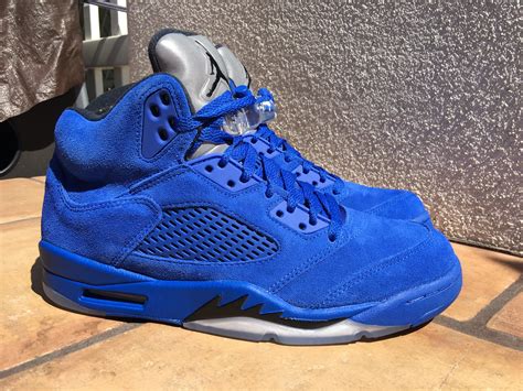 Air Jordan 5 Blue Suede Flight Pack East