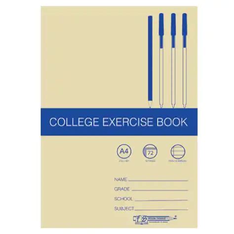 College Exercise Book A Faint Margin Page