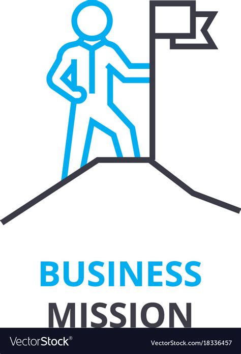 Download Business mission concept outline icon linear Vector Image