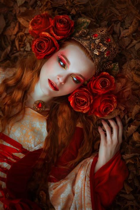 Autumn Goddess By Black Bl00d On Deviantart Women Red Medieval Dress