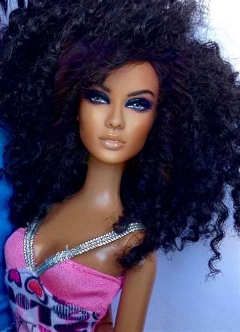 Im A Barbie Girl Black Barbie Beautiful Barbie Dolls Pretty Dolls Natural Hair Doll Custom