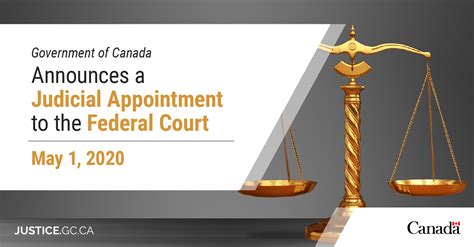 Government Of Canada Announces A Judicial Appointment To The Federal