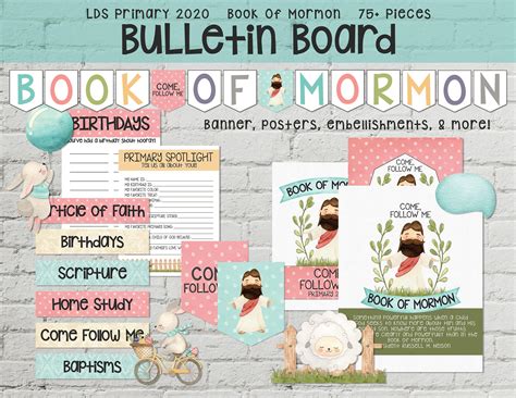 2020 Lds Primary Come Follow Me Book Of Mormon Bulletin Etsy Lds