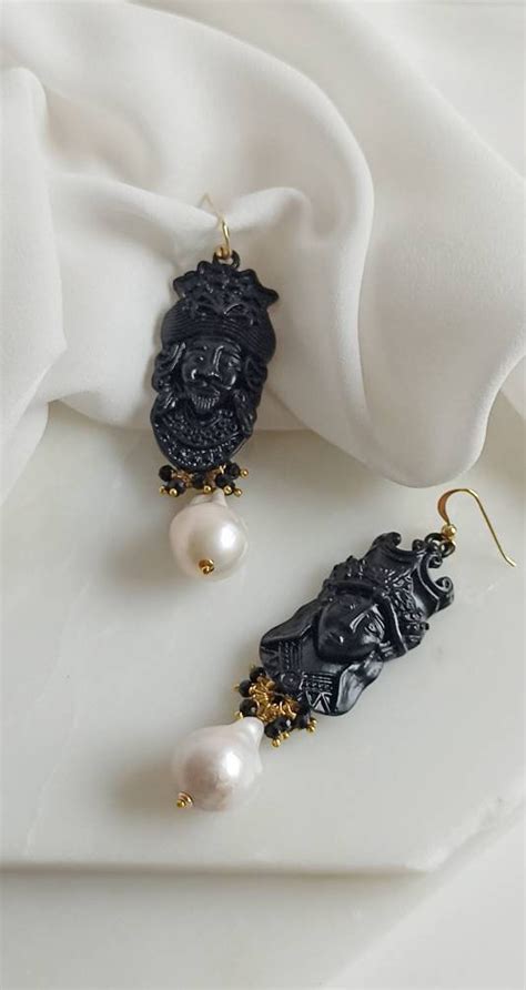 Baroque Style Sicilian Earrings With Sicily Heads Etsy