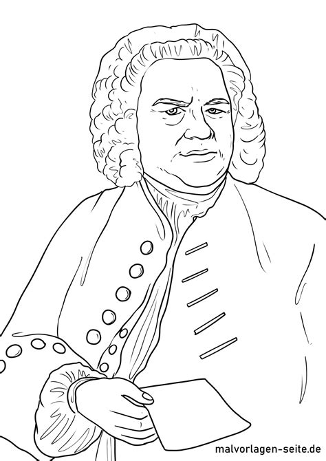 Malvorlage Johann Sebastian Bach Persönlichkeiten Malvorlagen Seitede