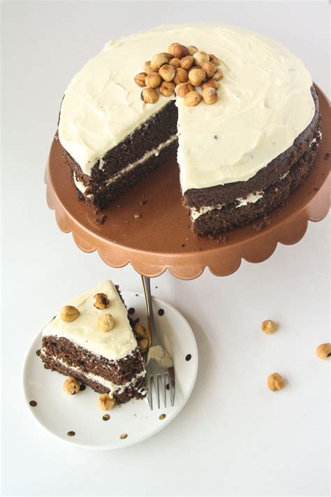 Chocolate Hazelnut Layer Cake With Cream Cheese Frosting