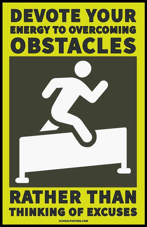 Overcome Obstacles Poster Llc