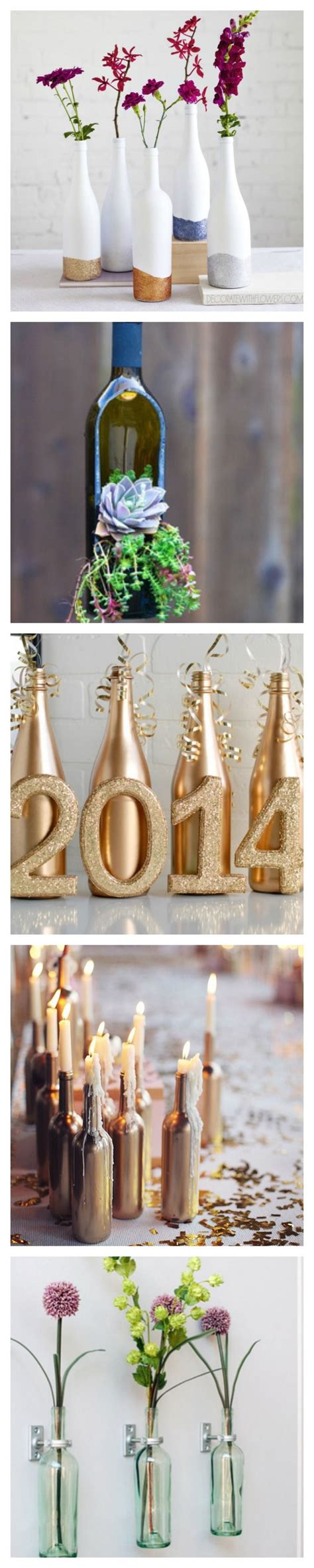 Letters h and m bottles are wrapped in jute. Use empty wine bottles from Thanksgiving for pretty home ...