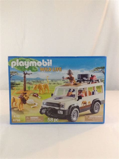 New Playmobil 6798 Wildlife Safari Truck And Lions Figures 58 Piece