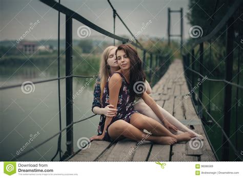 Lesbian Couple Together Outdoors Concept Stock Image Image Of Leisure