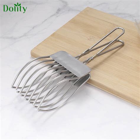 Dolity Roast Beef Cutting Tongs Bread Holder Vegetable Slicer For