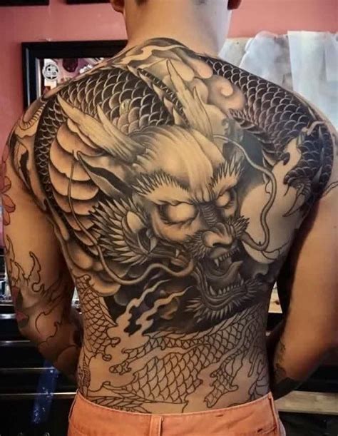 Huynh anh cũng khen ngợi: Hình Xăm Đầu Rồng Kín Lưng Đẹp ️ Tattoo Đầu Rồng Chất