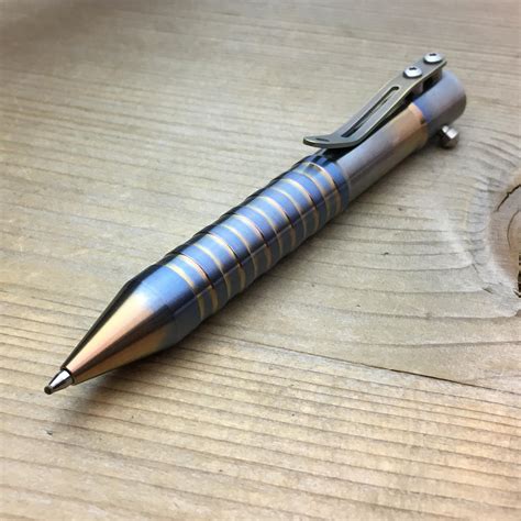 Custom Titanium Ballpoint Pen Cal 50 By Böker