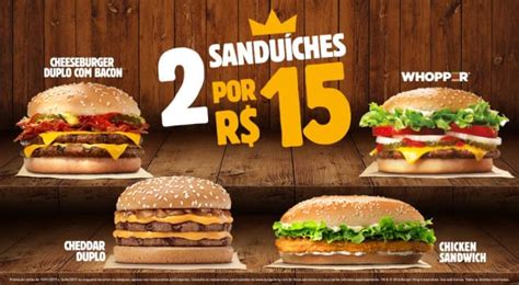 Burger King Sandu Ches Por Reais Em Promo O No Oferta Esperta