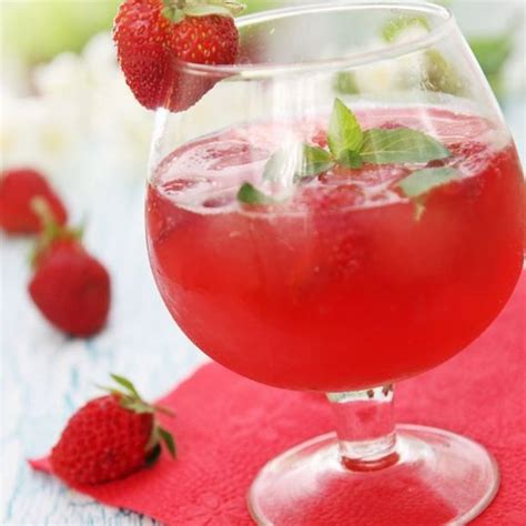 Soupe de champagne framboise fraise