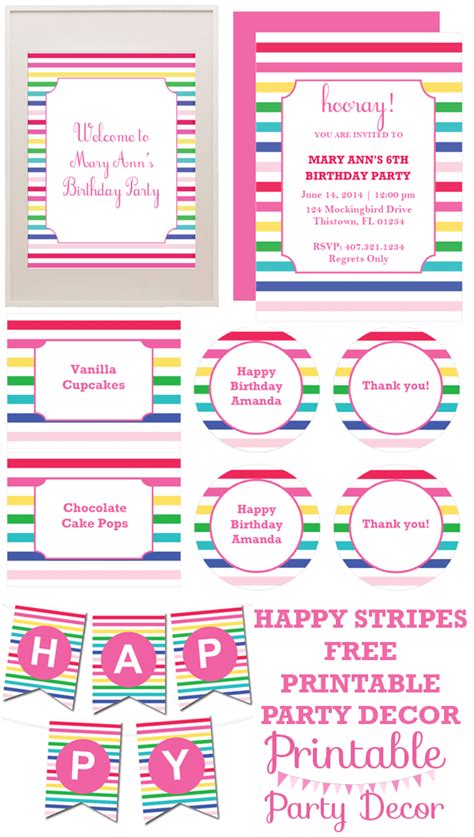 Printable Party Decorations