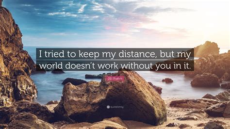 Jill Shalvis Quote I Tried To Keep My Distance But My World Doesnt