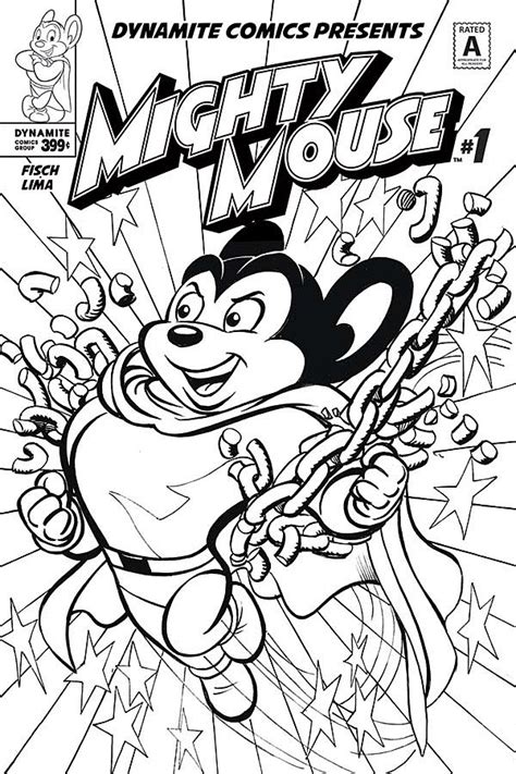 Mighty Mouse Coloring Pages