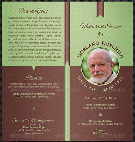 33 Printable Funeral Program Templates In Ai Indesign Ms Word