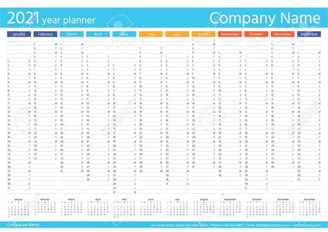 Year Planner 2021 Best Calendar Example