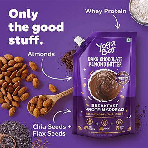 Yogabar Breakfast Protein Spread Dark Chocolate Almond Butter 200gm Tx Deals