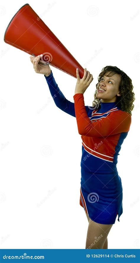 Cheerleader With Megaphone Stock Images Image 12629114