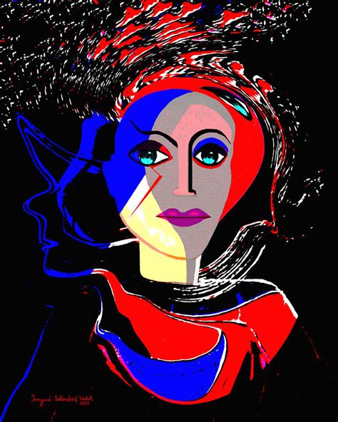 135 Flashy Woman Poster 1 Painting By Irmgard Schoendorf Welch