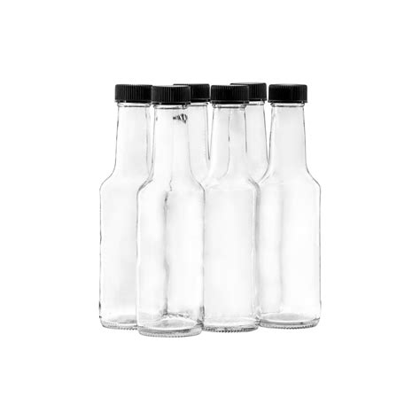 Consol Glass Worcester Sauce Bottle 250ml With Black Lid 6pack 27436