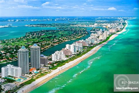 Aerial View Of Miami Beach Stock Photo