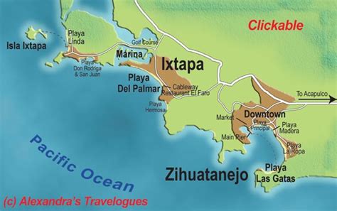 Map Of Ixtapa City Area Map Of Mexico Regional Political Geography