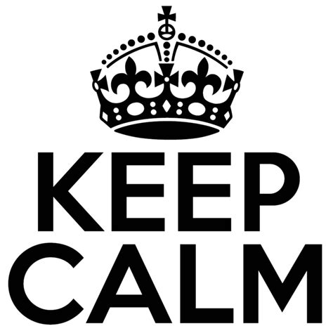 Keep Calm Crown Vector At Collection Of Keep Calm
