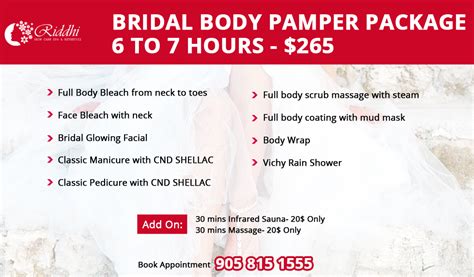Bridal Body Pamper Package Skin Care Spa Body Bleaching Spa