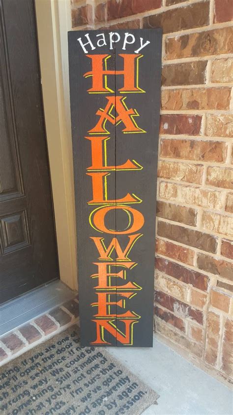 Happy Halloween Front Porch Wood Sign Halloween Welcome