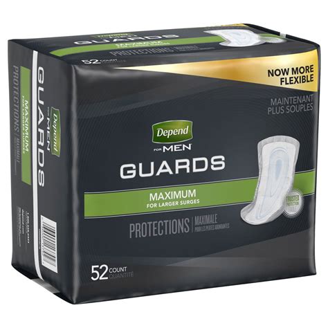 Depend For Men Incontinence Guards Maximum Absorbency 52 Count