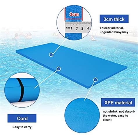 Pool Floats Foam Pad Xpe 10 X 5 Ft Water Floating Mat With Storage
