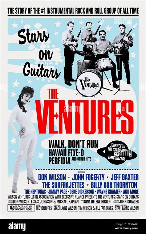 The Ventures Stars On Guitars Poster Top From Left Bob Bogle