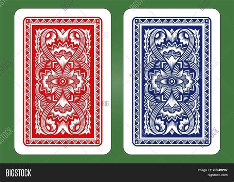 Playing Card Back Vector And Photo Free Trial Bigstock
