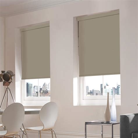 Porto Beige Blackout Roller Blind Budgetblinds