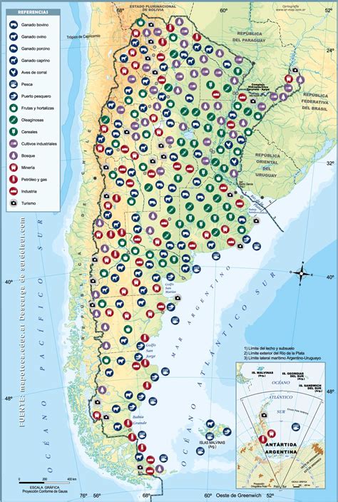 Best Argentina Map Political Physical And Thematic El Sur Del Sur