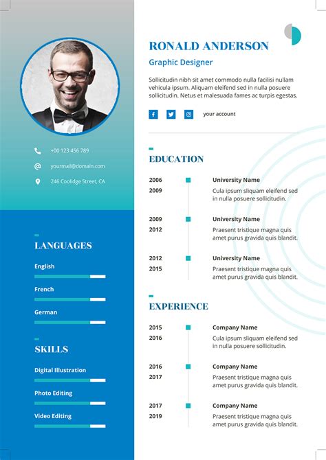 Eye Catching Resume Template Word To Download Docdocx