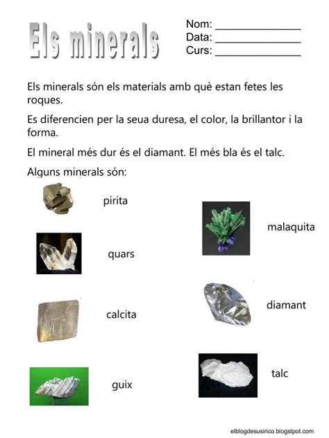 Ejercicio De Els Minerals Tabla Peri Dica Para Imprimir Cuadro De