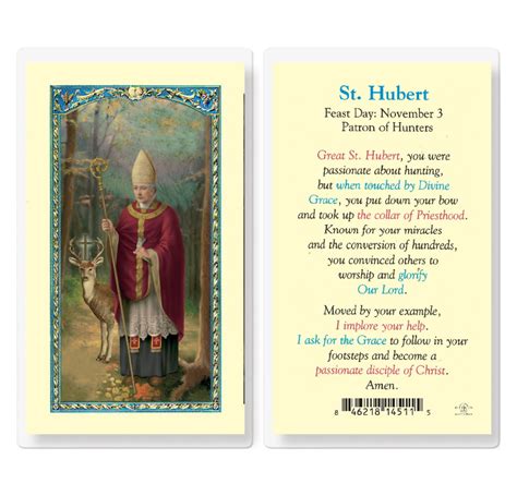 PRAYER TO ST HUBERT - Divine Mercy Gift Shop