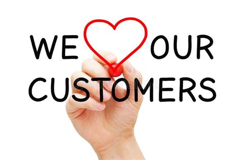 We Love Our Customers Heart Concept Stock Image Image Of Message