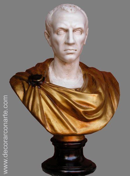 Marie jules césar lelorgne de savigny (es); Jules César. Statue plâtre polychromée 64x21cm - Vente de figures