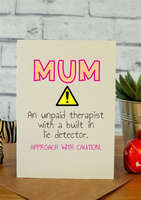 Funny Mothers Day Card Hilarious Mothers Day Card Birthday Card For